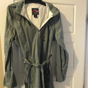 Eddie Bauer lightweight trench style rain jacket